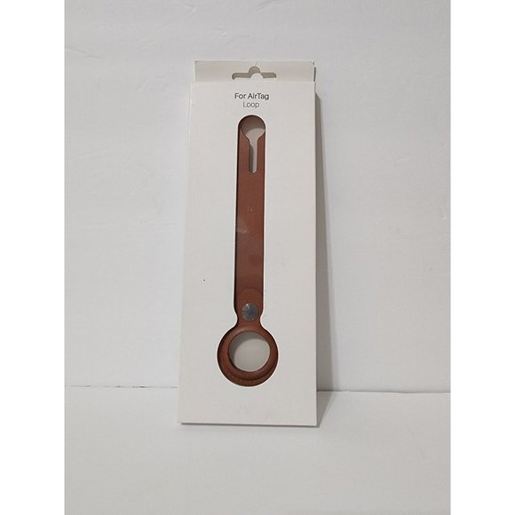 Apple AirTag Leather Loop Accessory - Saddle Brown - Picture 1 of 5